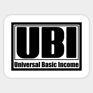 UBI - Universal Basic Income. Sticker